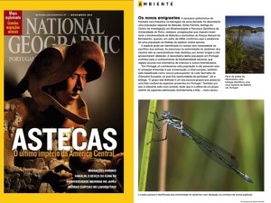 Artigo sobre a libélula Lestes sponsa em Montesinho na National Geographic Portugal_Nov.2010